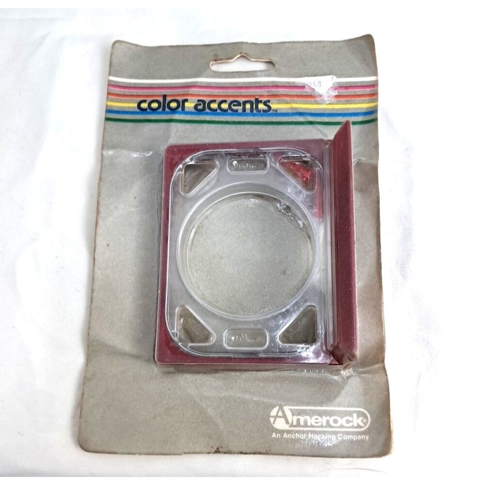 Amerock Toothbrush and Tumbler Holder-Red -c/w  Mounting Hardware -Vintage